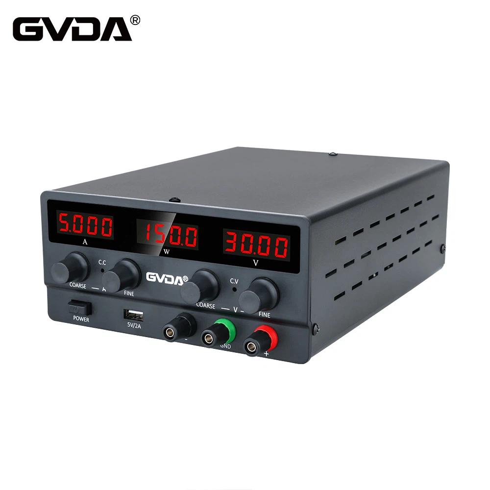 1. USB Regulated Lab Power Supply Adjustable