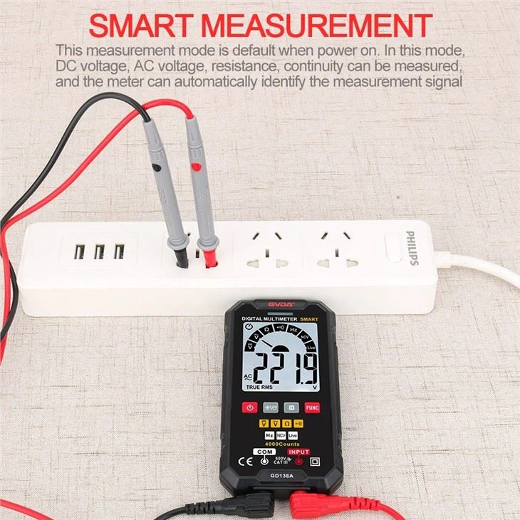 4000 Counts Auto Range Smart Multimter