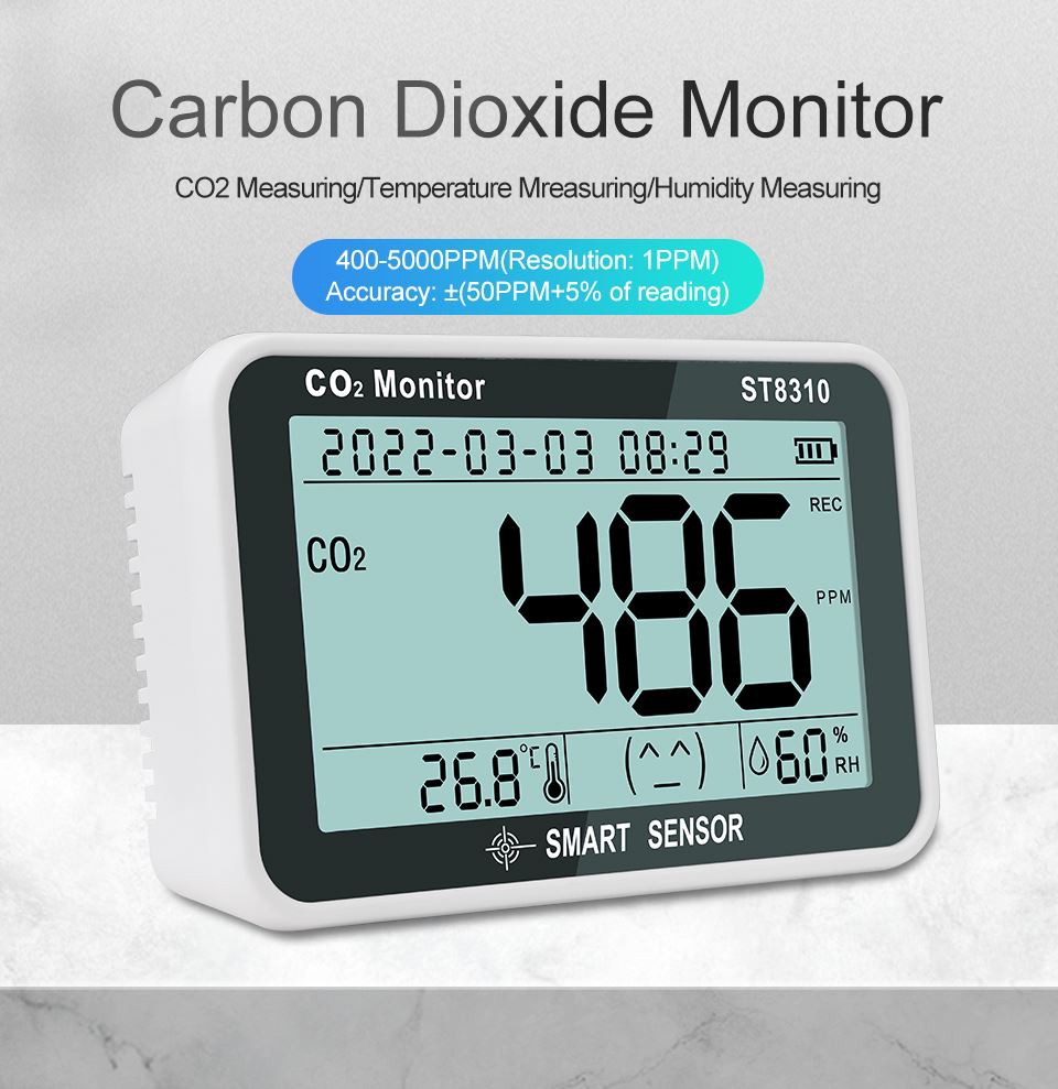 Aspecto conciso de detección precisa del medidor de CO2