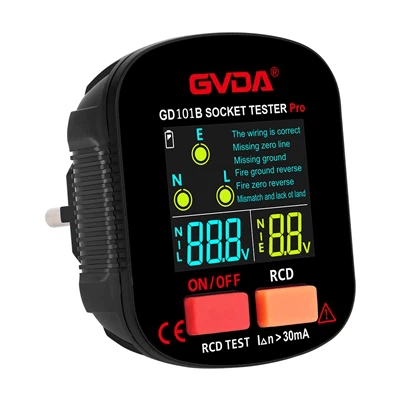 2024 NUEVO ARRIREG GVDA GD101B Tester de socket RCD GFCI NCV Test Outlet Test...