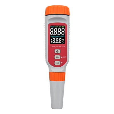 Medidor de temperatura TDS de conductividad recargable 3 en 1